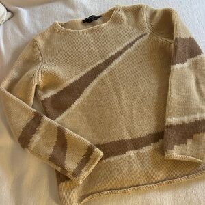 Adrienne Vittadini Cashmere Sweater in Beige